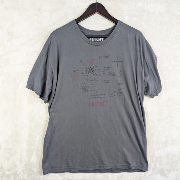 The Hobbit T Shirt Tee Mens XL Movie Promo Unexpected Journey Bilbo Gandalf - Picture 1 of 7